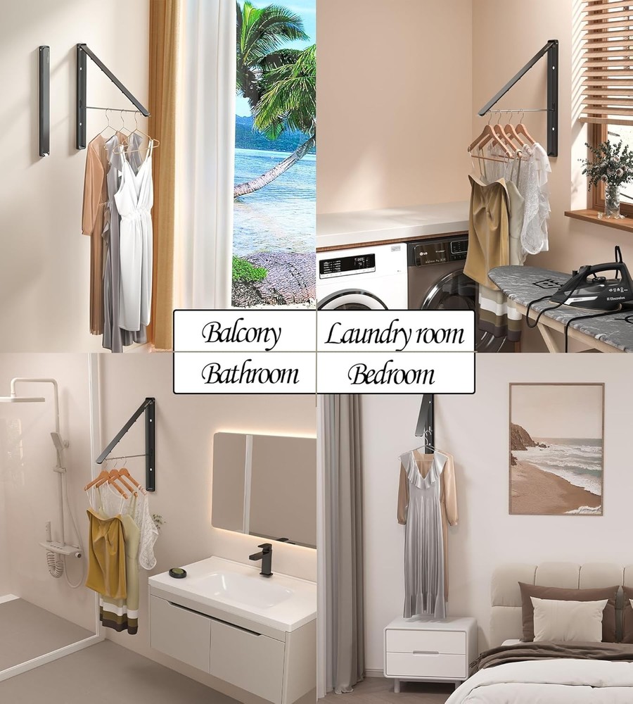 Wall Mounted Drying Racks, Retractable and Folding Racks