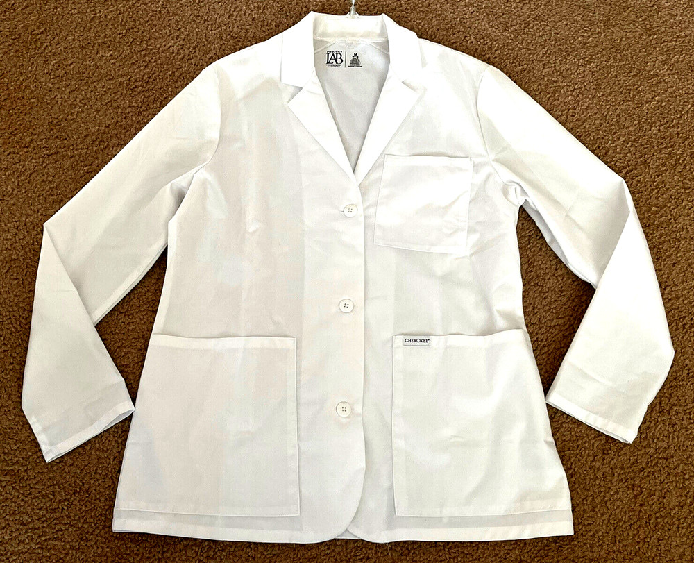 Cherokee Project Lab Women’s 29” White Lab Coat Size Medium Style CK451