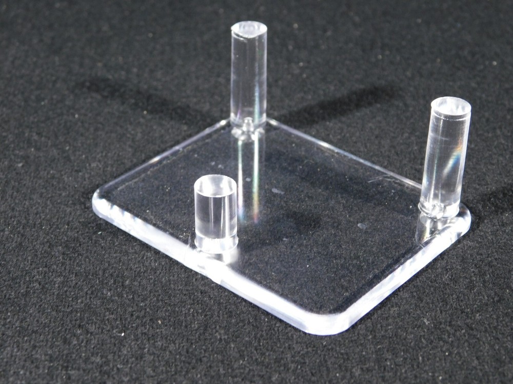 Heavy Duty THREE Post SPHERE Display Stand MEDIUM Size Clear Acrylic