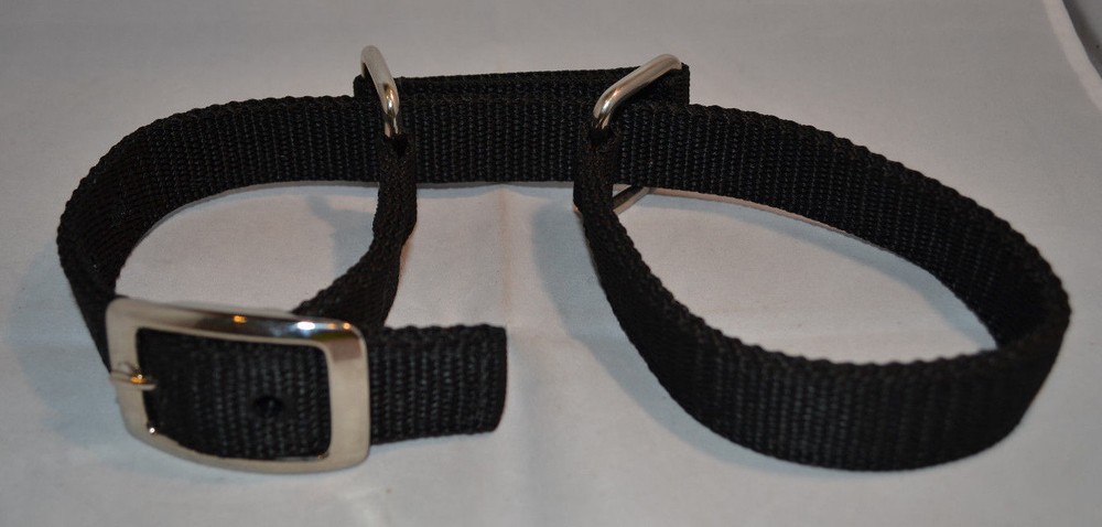 Hobble - Triple & Stitched - 1" Black Web (E124)