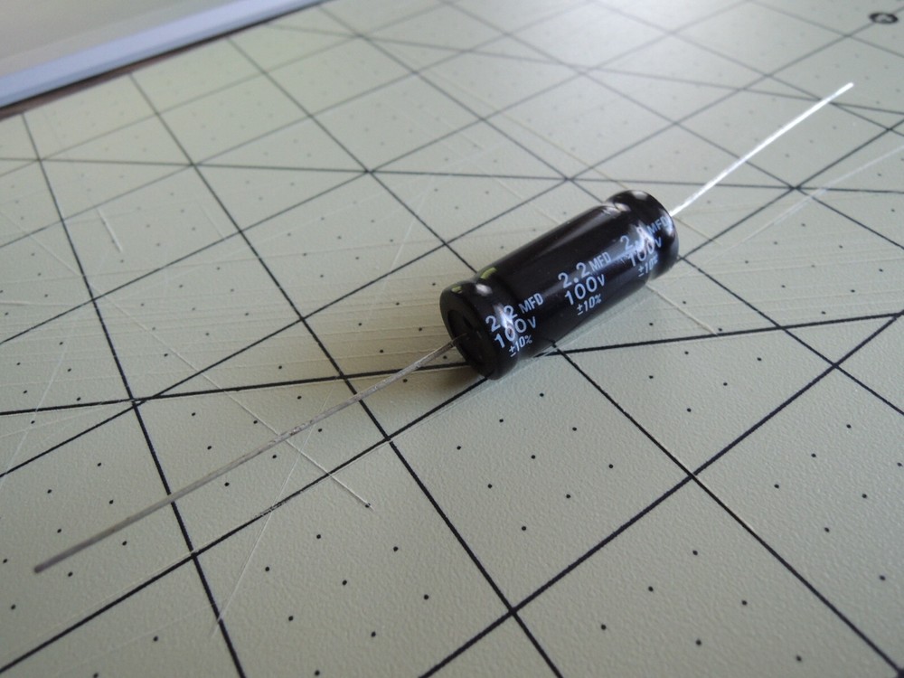(2) 2.2 MFD / 2.2uF 100V Electrolytic Axial Non-Polarized Crossover Capacitors