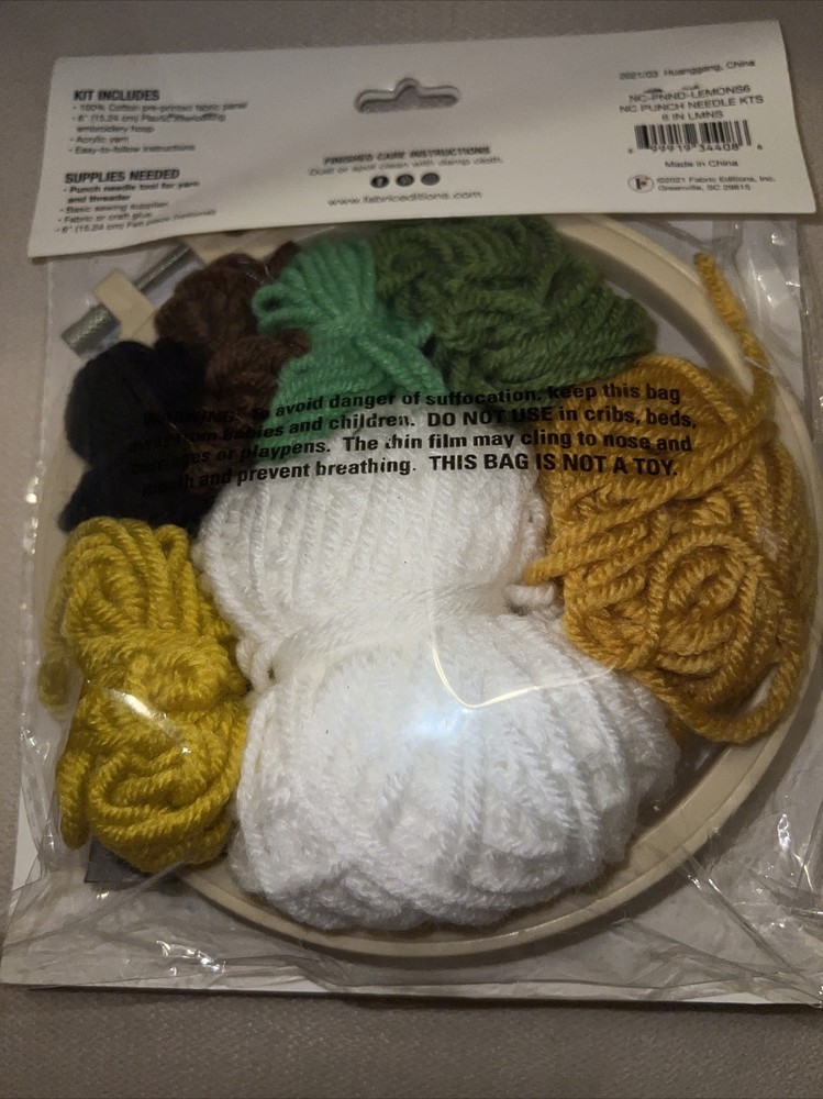 Needle Creations Punch Needle Kit “Lemons”