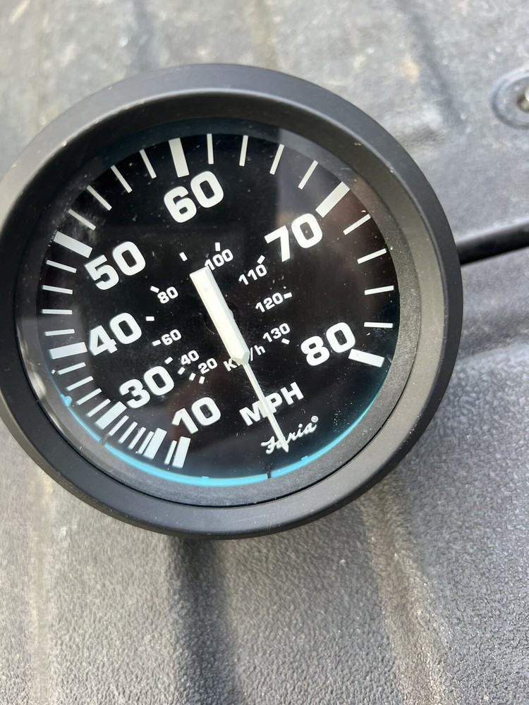 Faria Beede Euro Black 4" Mechanical Speedometer 80MPH - 32812