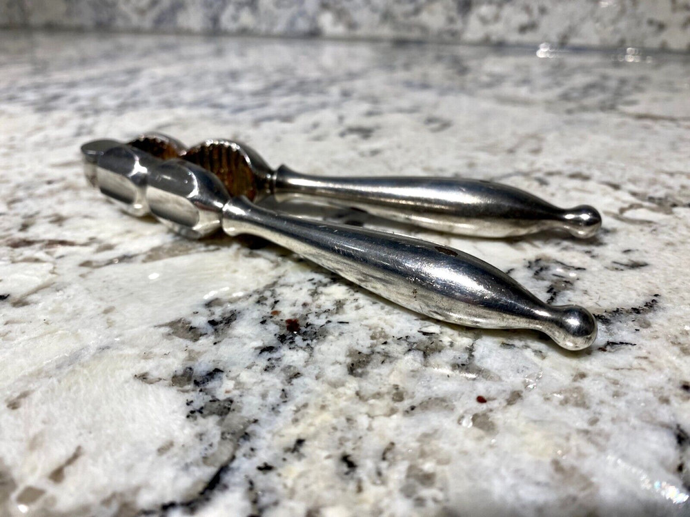 NUTCRACKER Vintage Silver Plated 19th Century Nut Cracker Walnut Almond Pecan