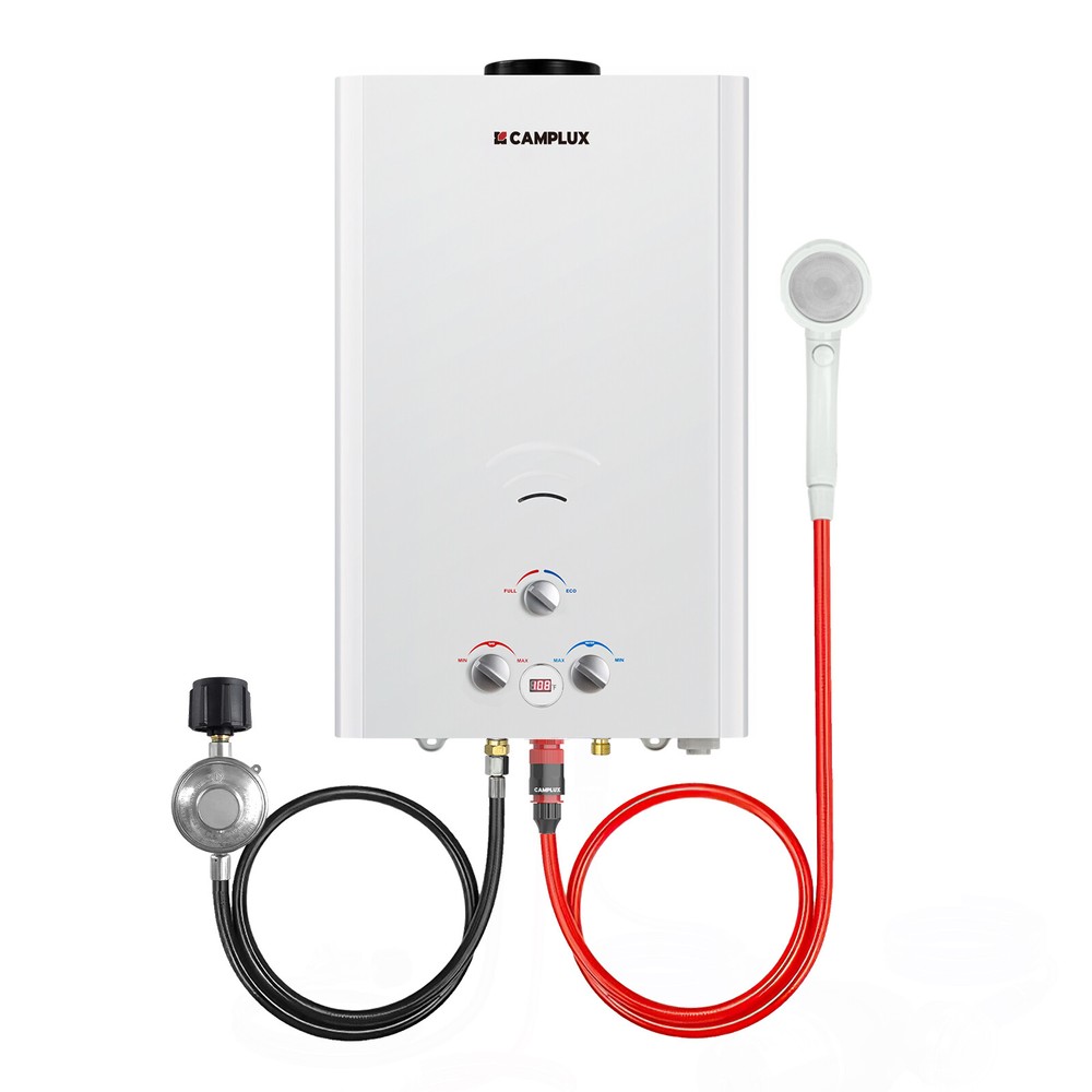 CAMPLUX 16L Tankless Propane Gas Water Heater 4.22GPM Outdoor Instant Hot Shower