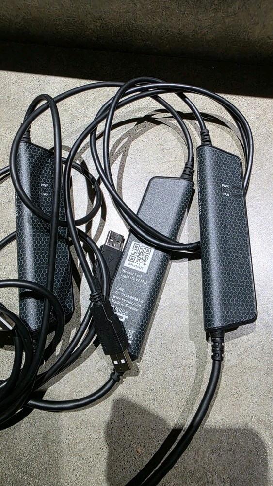 Kvaser Leaf Light HS V2 M12 USB to CAN Bus Interface, Marine Version