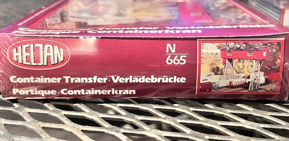 HELJAN Train Maquette N B665 Container Kran Cointainer Transfer Complete