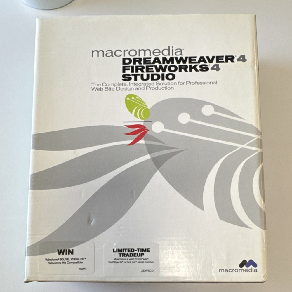Macromedia Dreamweaver Fireworks Studio 4 Web Design Software for Windows