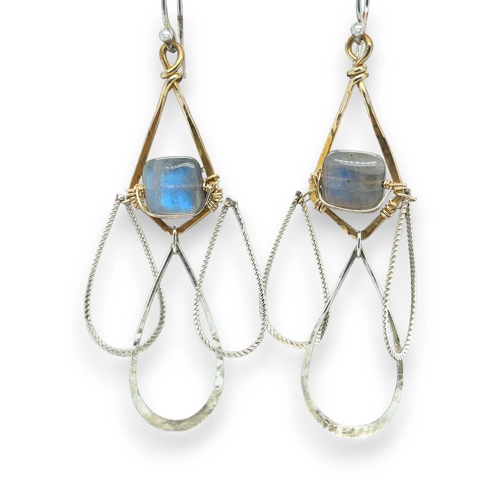 Labradorite Cloud Earrings