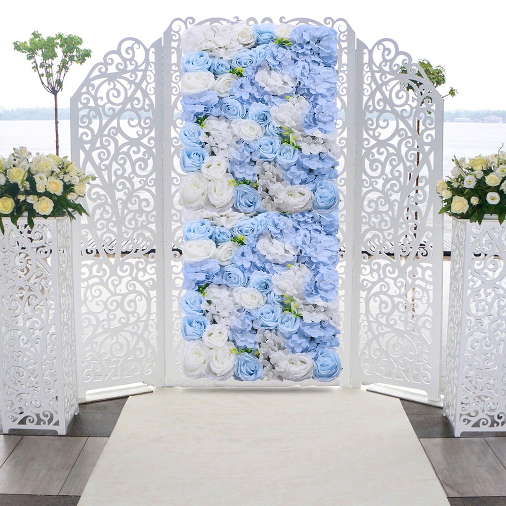 4 Pack Artificial Flower Wall Panel for Wedding Birthday Party 24"x16inch