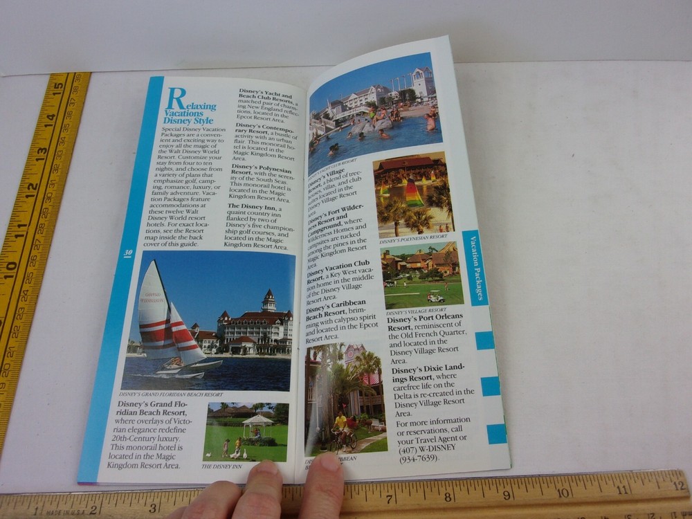 1993 Disney World Insider Planning Guide pamphlet