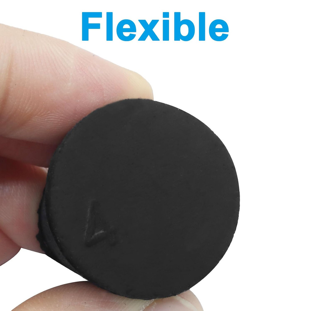 29PCS Solid Rubber Stoppers 000#–6# Assorted Sizes Tapered Lab Bungs Black