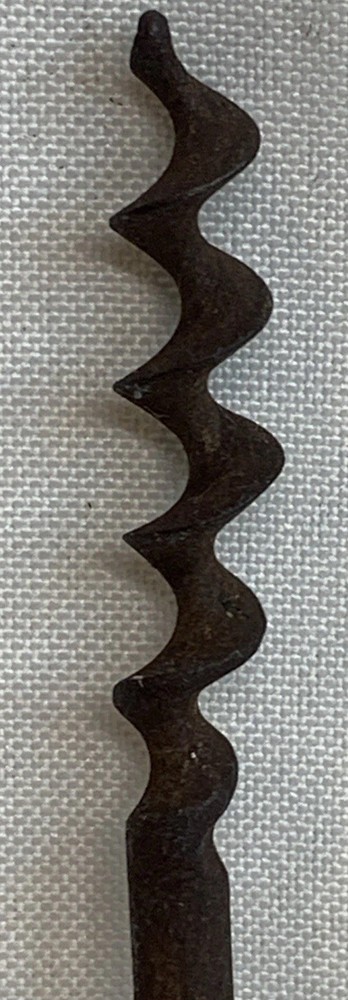 Antique Primitive Corkscrew With Wood Handle