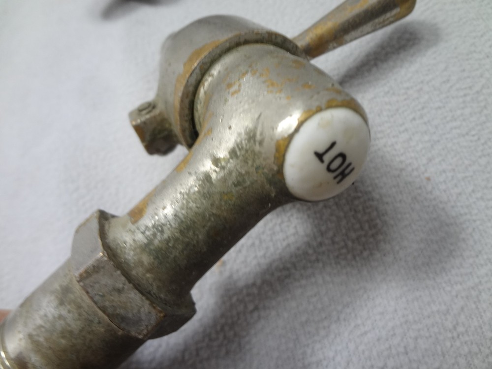 Antique Brass Hot & Cold Faucets