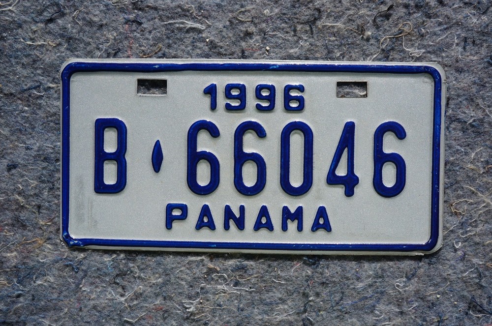 1996 Panama MOTORCYCLE License Plate