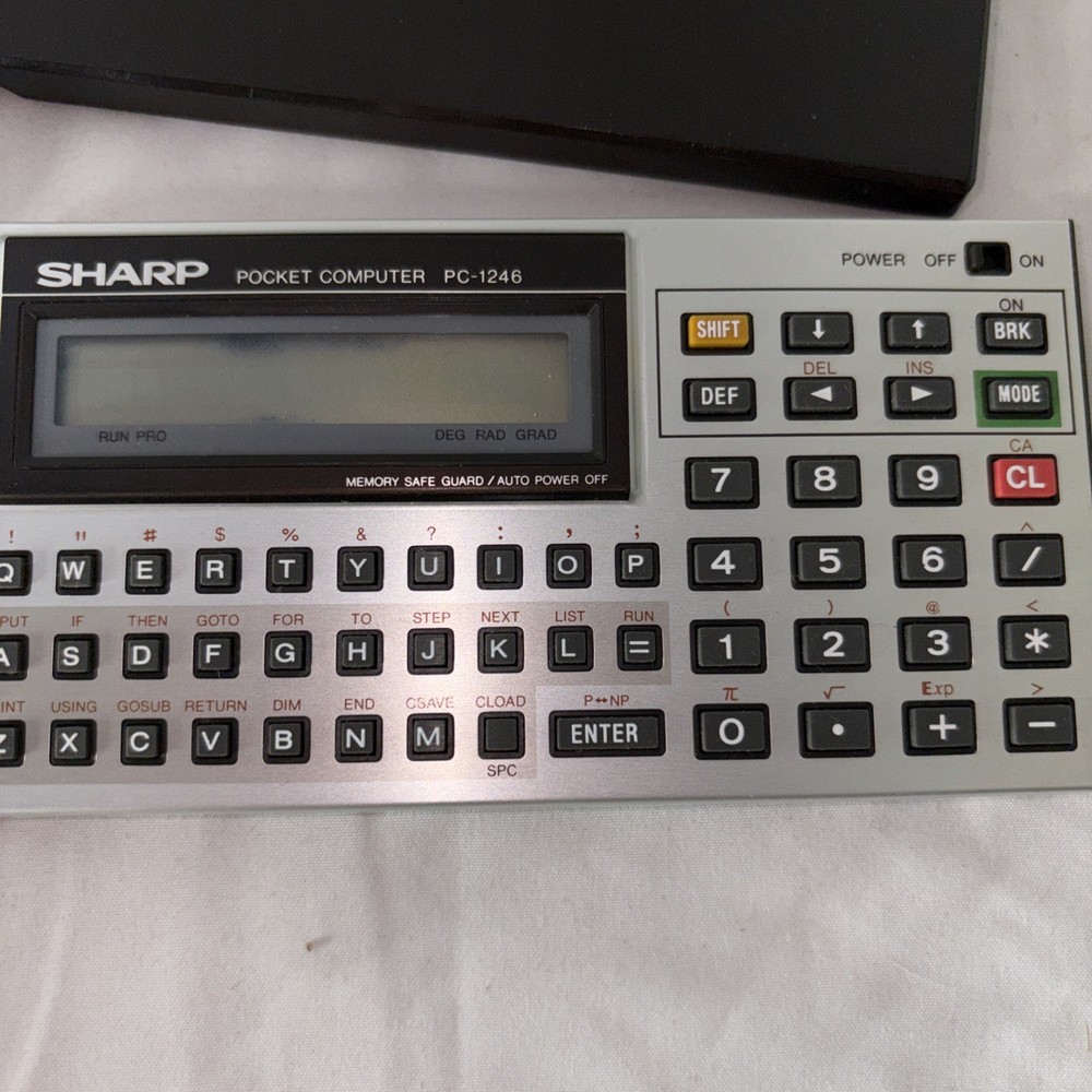 Sharp Pocket Computer PC-1246 w/ Programming Manual & Box Not Working Parts