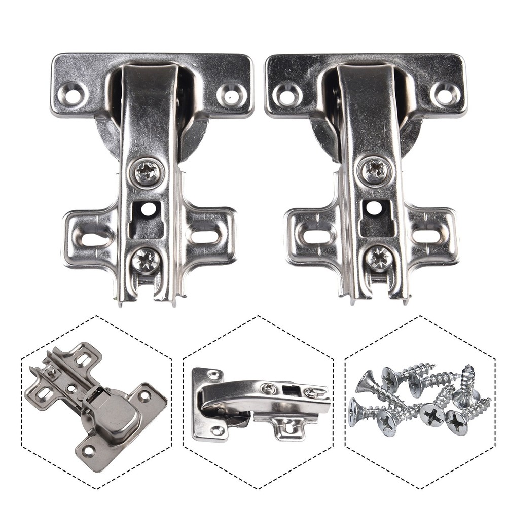 2 Pcs/Set 90 Degree Kitchen Cabinet Cupboard Concealed Angular Corner Door Hinge
