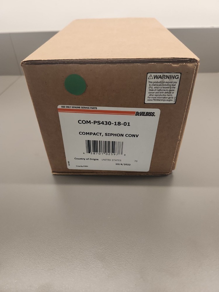 DeVilbiss Compact Conventional 1.8mm Siphon Spray Gun - COM-PS430-18-01