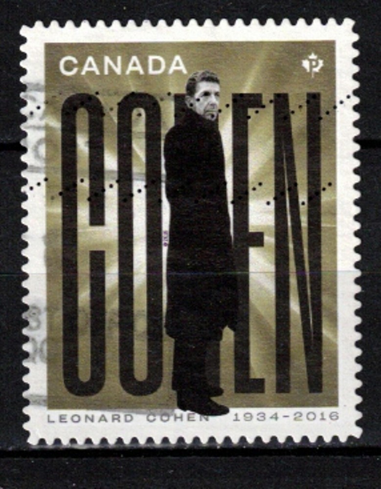 CANADA USED STAMP - SCOTT 3197 -  FROM BOOKLET - LEONARD COHEN - 2019