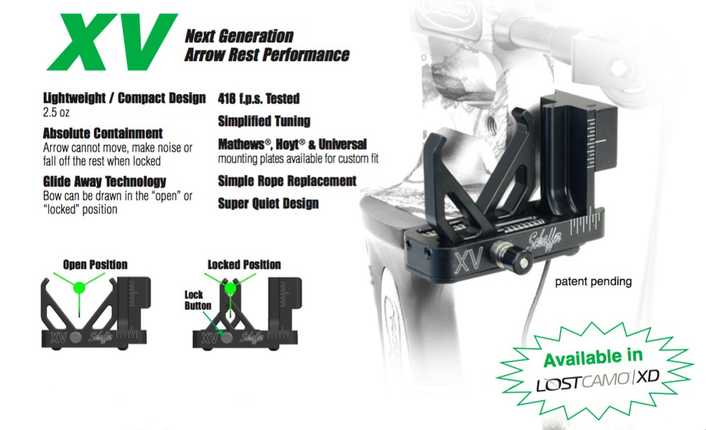 SCHAFFER HIGH PERFORMANCE ARCHERY REST XV2020RU RH
