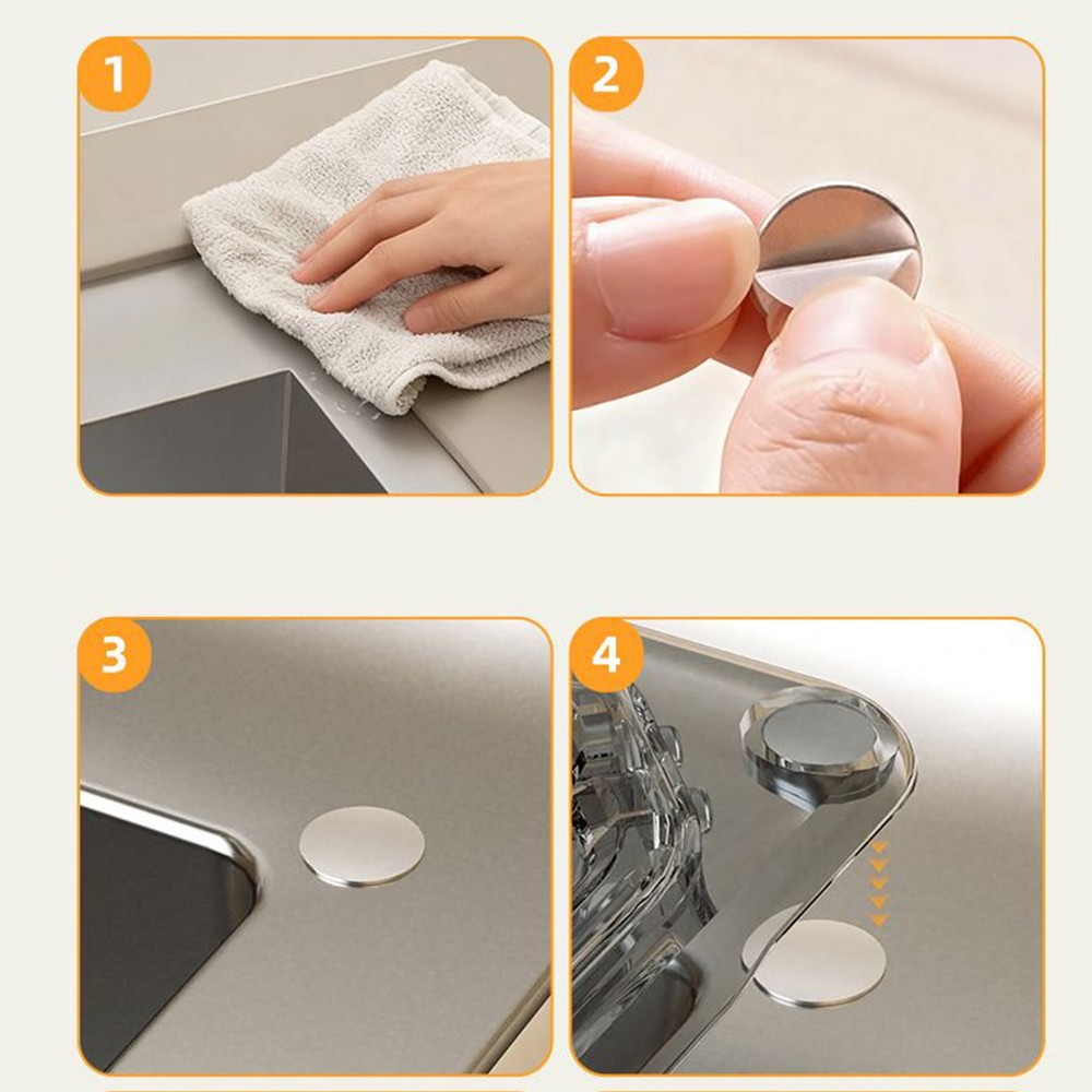 Corner Sink Strainer Magnetic Suction Storage Rack Triangle Drying Kitchen