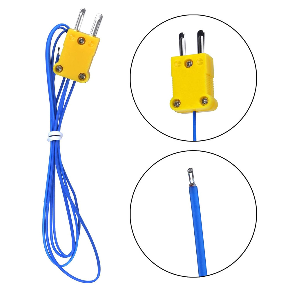 Pack of 2) K-Type Temperature Probe Sensor Mini-Connector Thermocouple（Temperatu