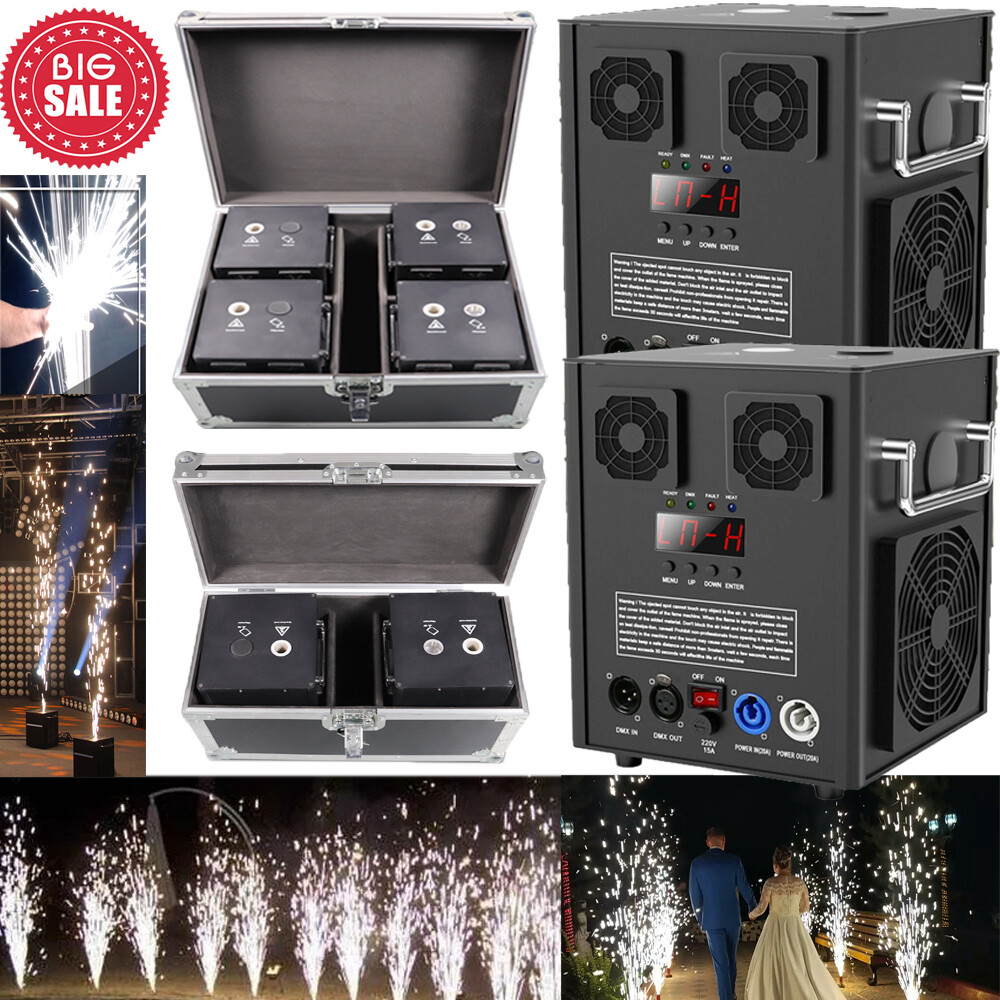 700W Cold Spark Machine Stage Effect Firework Machine Wedding Show w/Flight Case
