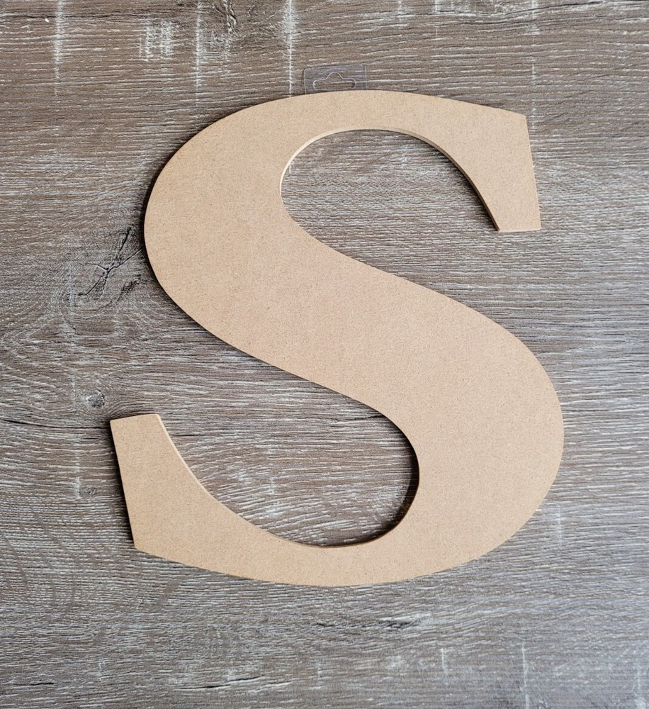 Chipboard Cut-Out Initial "S" For Crafts