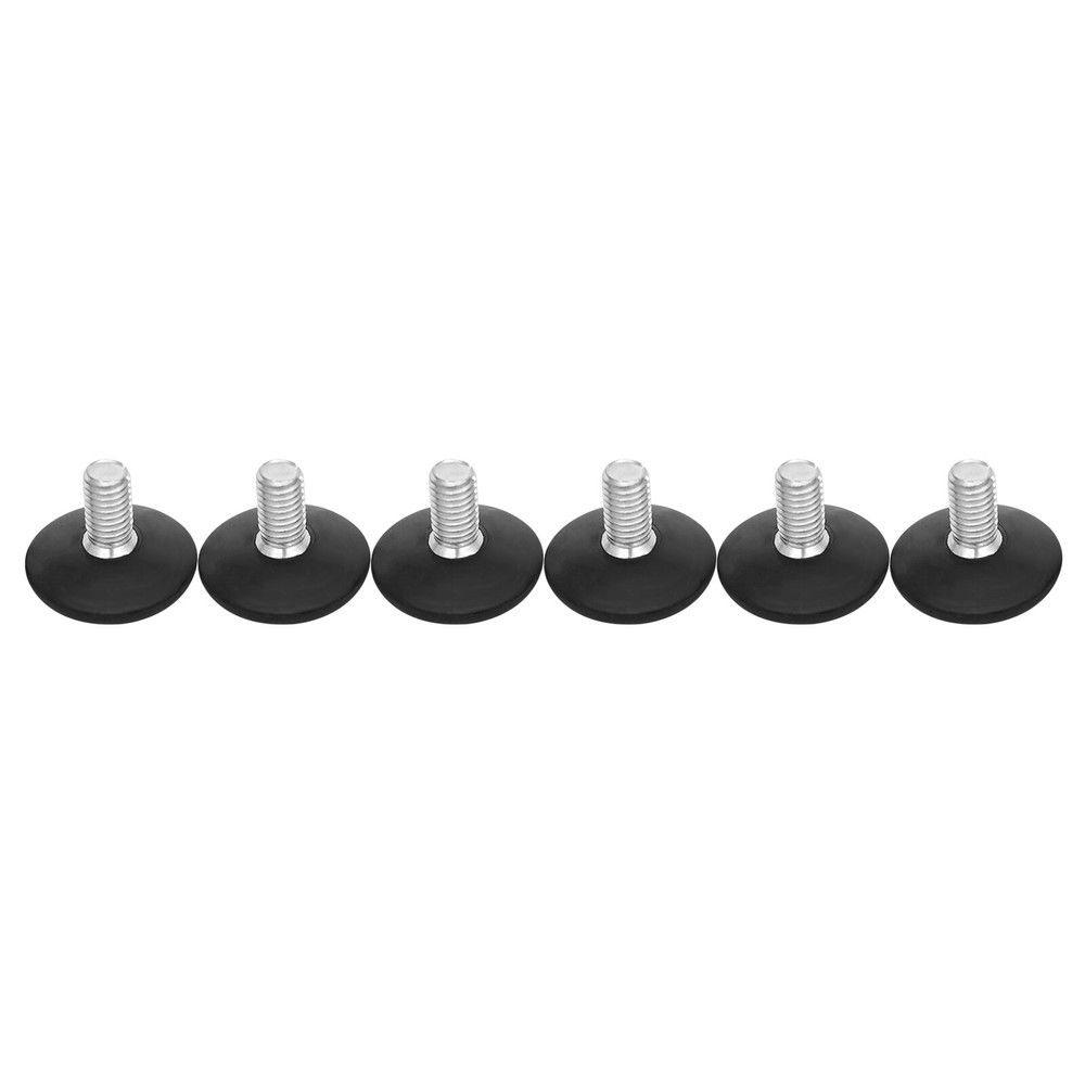 Adjustable Height 6-Arm Silver Garment Display Rack with Wheels