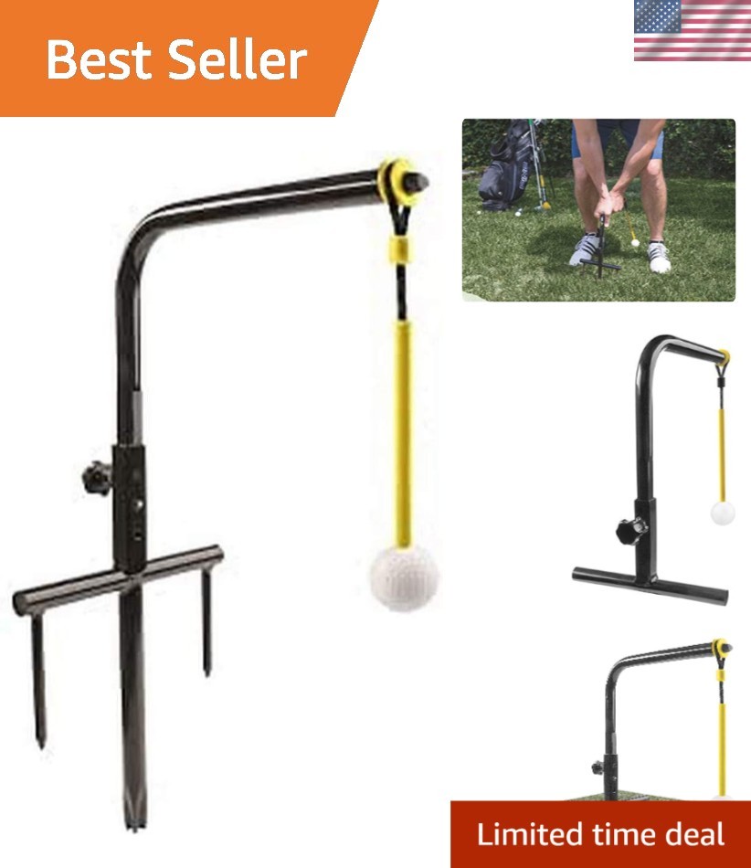 Pure Path Golf Swing Trainer - Instant Feedback & Correction in Yellow, Large