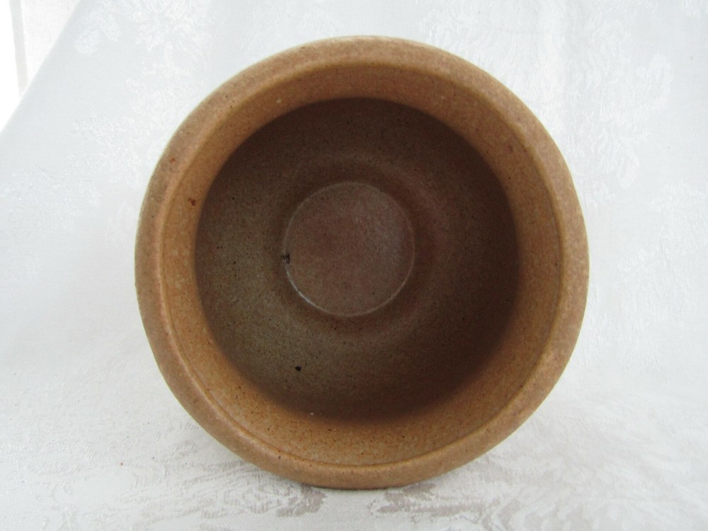 Handmade Tan & Brown 5”x 5" Ceramic Planter Never Used