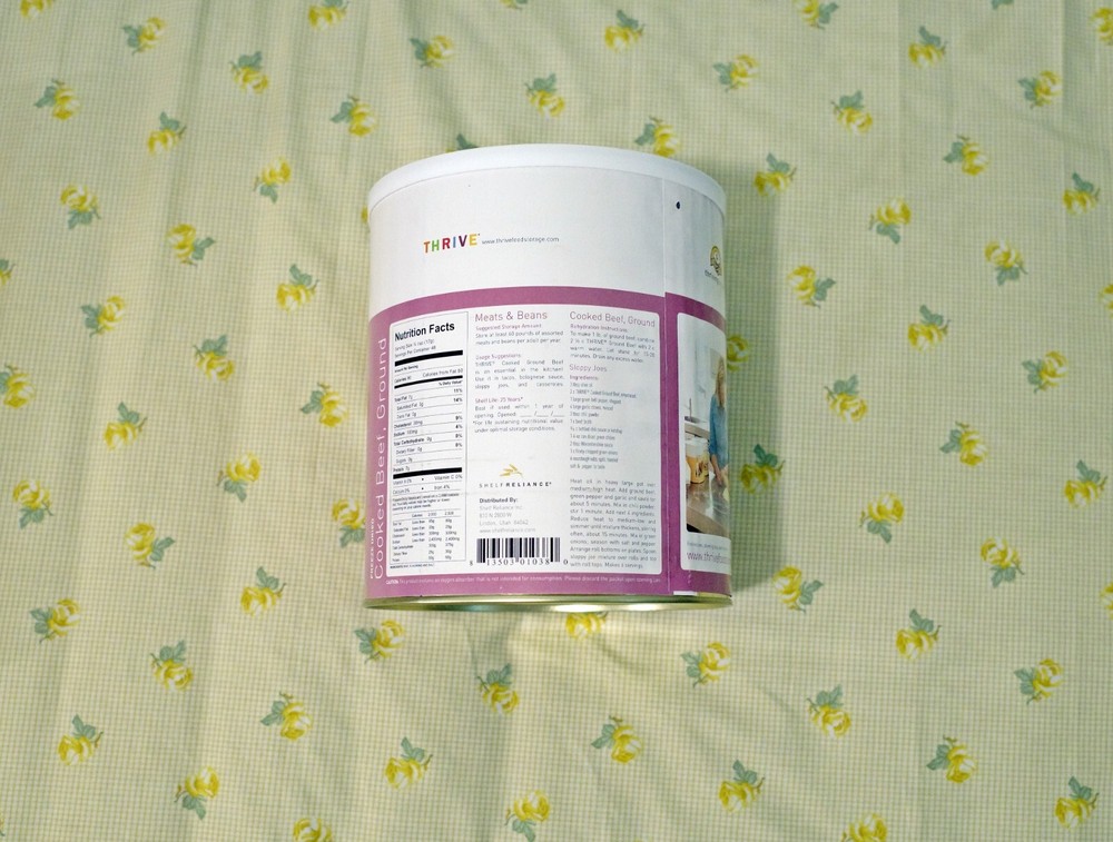 THRIVE Cooked Ground Beef Large Can
