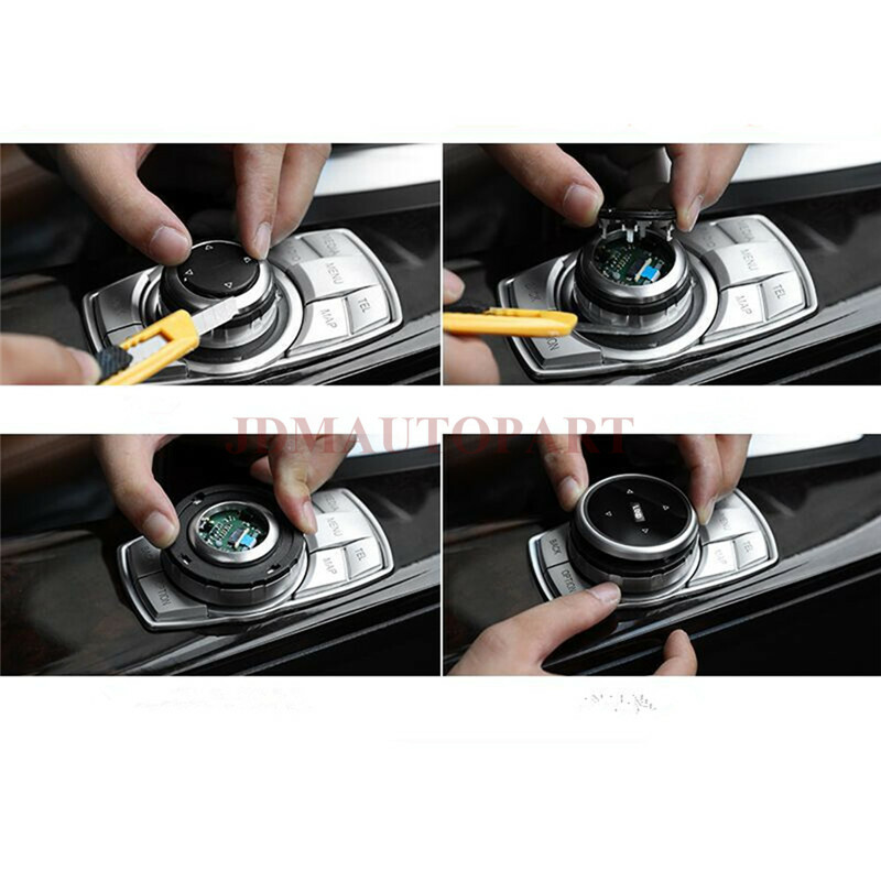 Multi-Media Control Knob Interior Cover for BMW IDRIVE 7 Buttons
