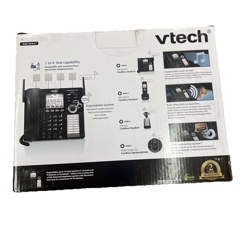 VTech AM18447 Business Office Phone System Main Console