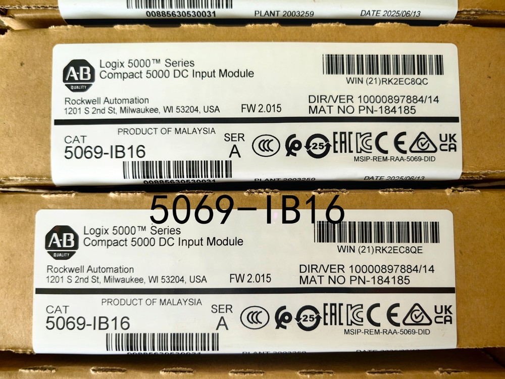 2025 New Allen-Bradley 5069-IB16 Ser A Compact 5000 DC I/O Input Module 5069IB16