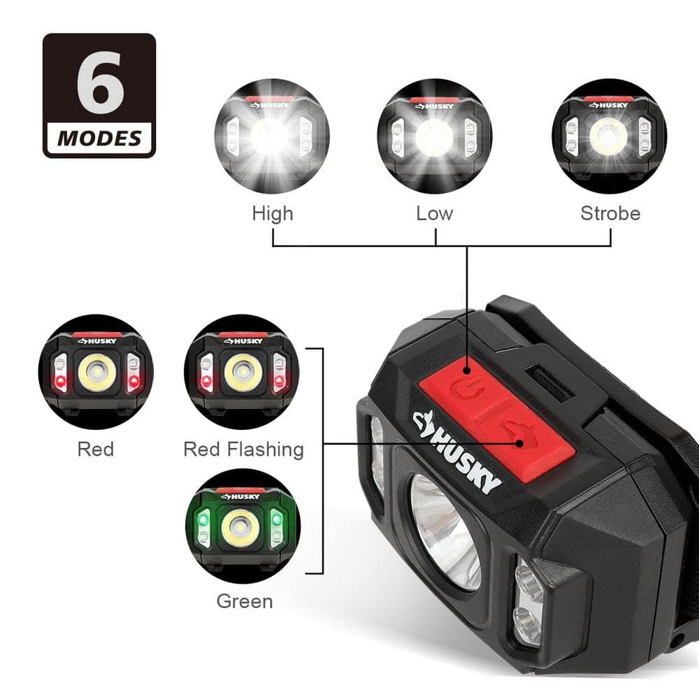 Husky 550 Lumens Compact Multi-Setting Dimmable Headlight