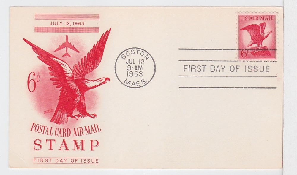 TurtlesTradingPost- Eagle 6 Cent Airmail - 1963 - #C67 FDC Fleetwood Cachet
