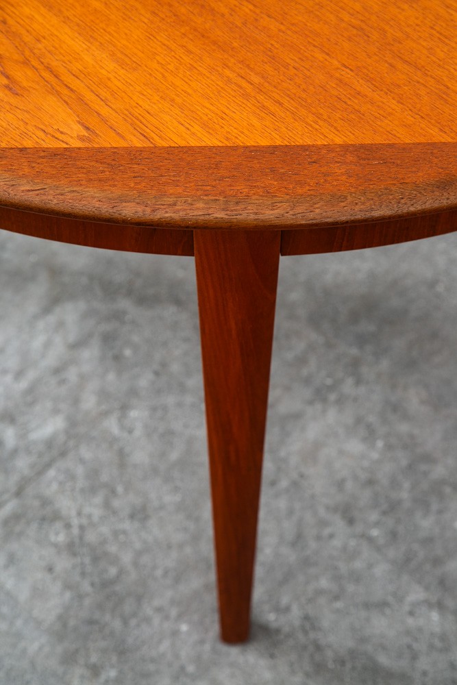 Mid Century Danish Dining Table Teak Round Square Expanding leaf Oval Denmark