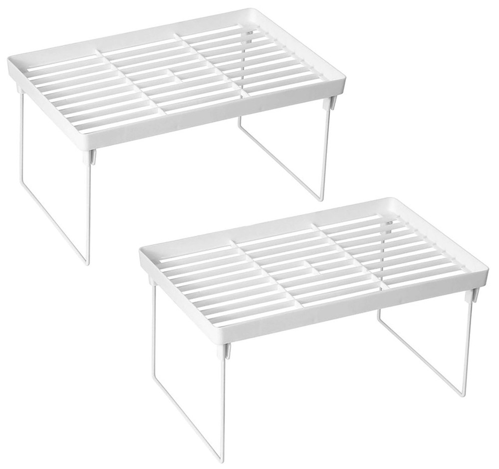 2 Pack Storage Rack, White Leakage Shelf for Placing Cups, Tissue, Seasoning ...