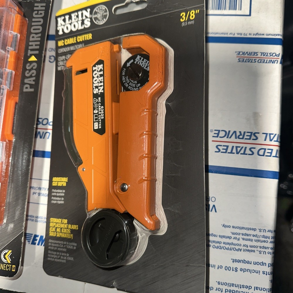 NEW! Klein Tool Bundle 65400 Pass Through Socket Set & 63625 MC Cable Cutter