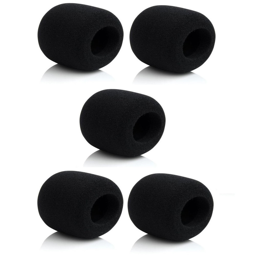 5 Pack Wireless Microphone Windscreen fit Shure SLX-D Wireless Microphone Black