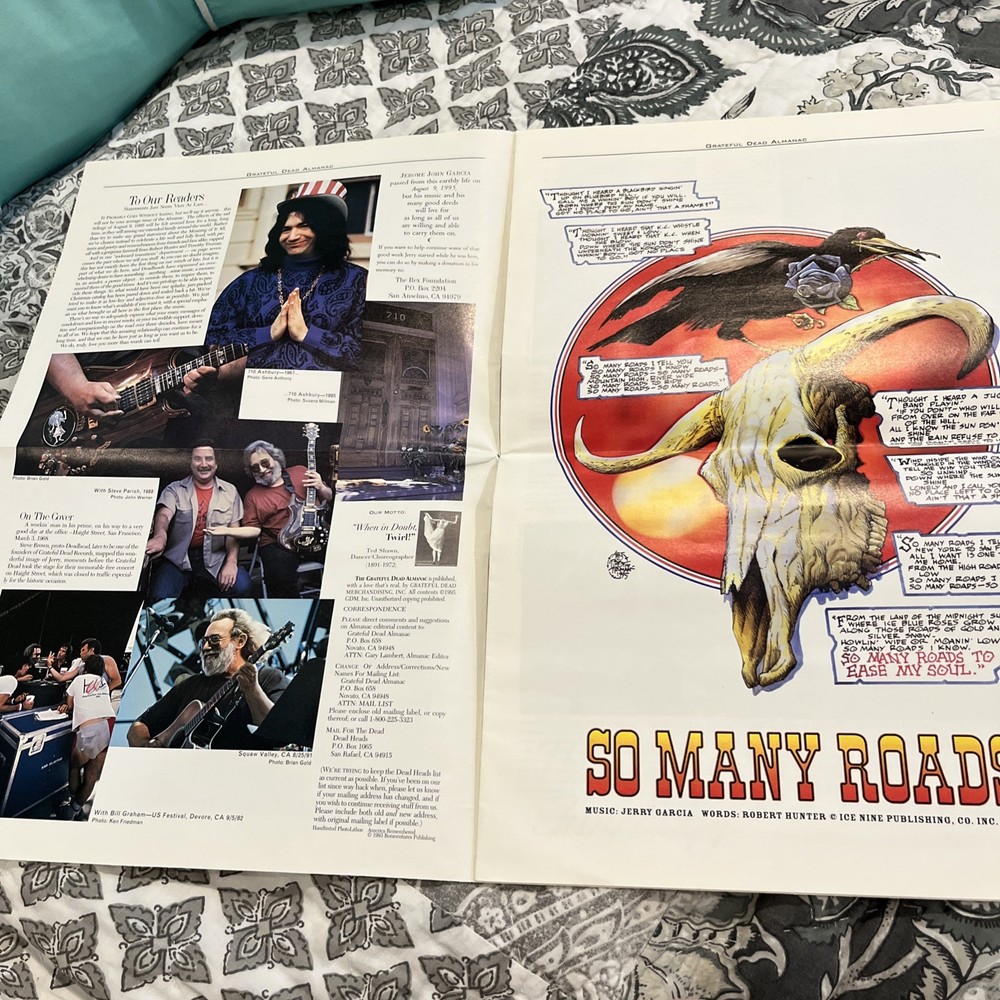 Grateful Dead Almanac Jerry Rip Issue