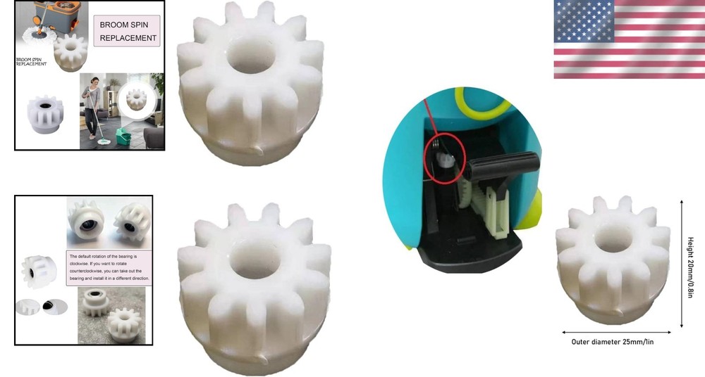 Durable One-Way Clutch Bearing for Microfiber Spin Mop - 2 Pack, Compact Size
