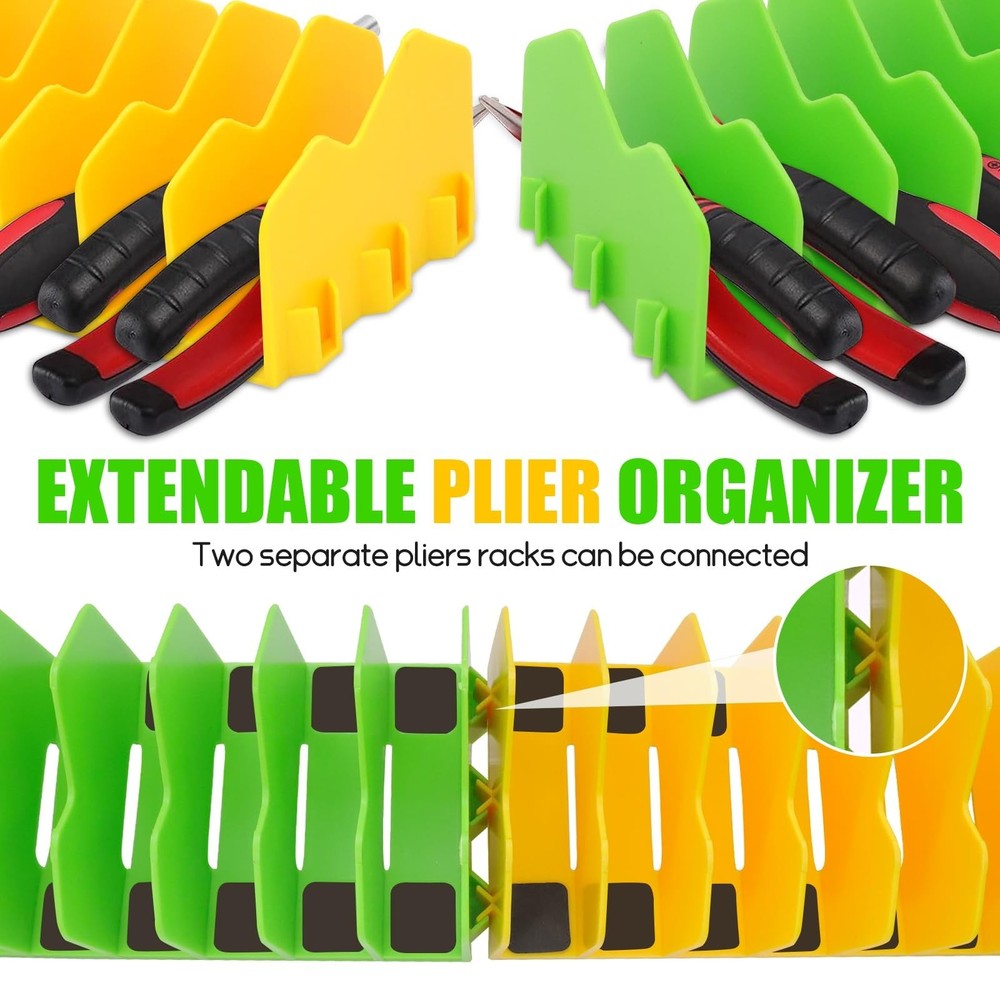 Plier Organizer, 4 Pack Pliers Organizer for Tools Cutters with Extendable De...