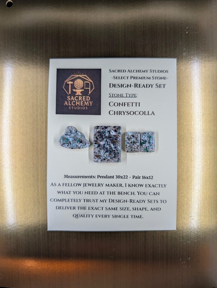 Rectangle Shape - Confetti Chrysocolla - Sacred Alchemy Select - Design-Ready Se