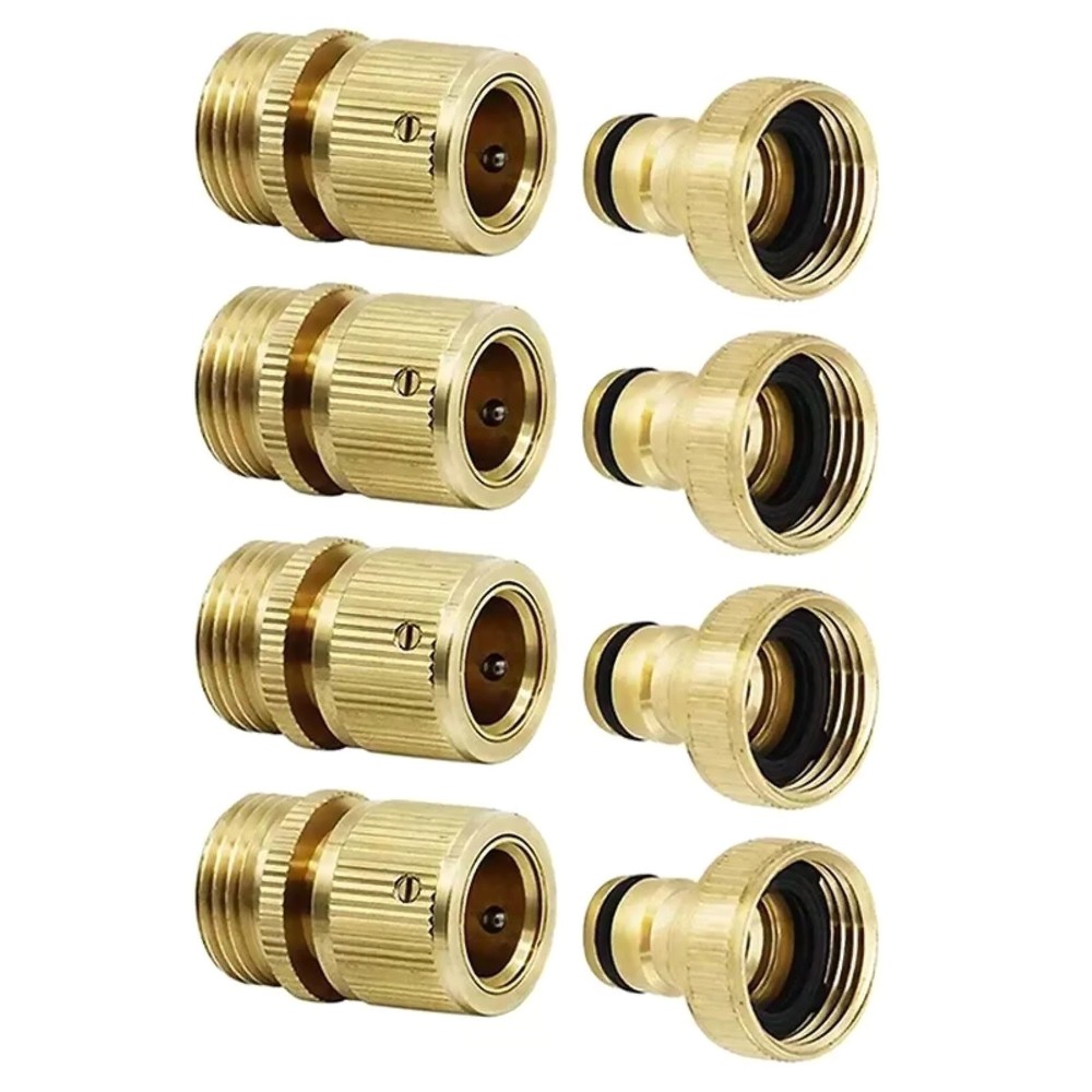 4 Pair Quick Connector About 25mm 3/4" GHT Thread Hose AdapterAssembly