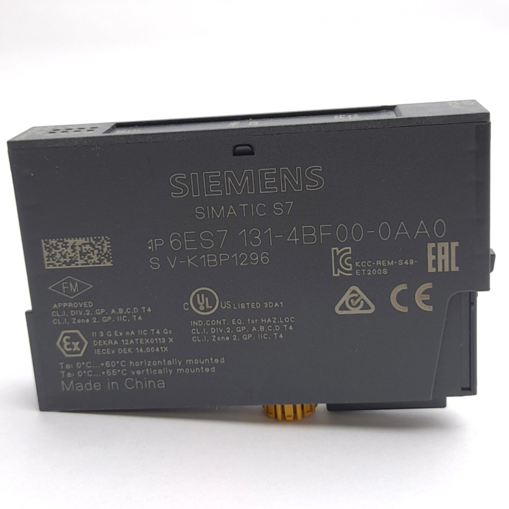 Siemens 6ES7131-4BF00-0AA0 Digital Input Module, 8-Input, 24VDC, For ET 200S