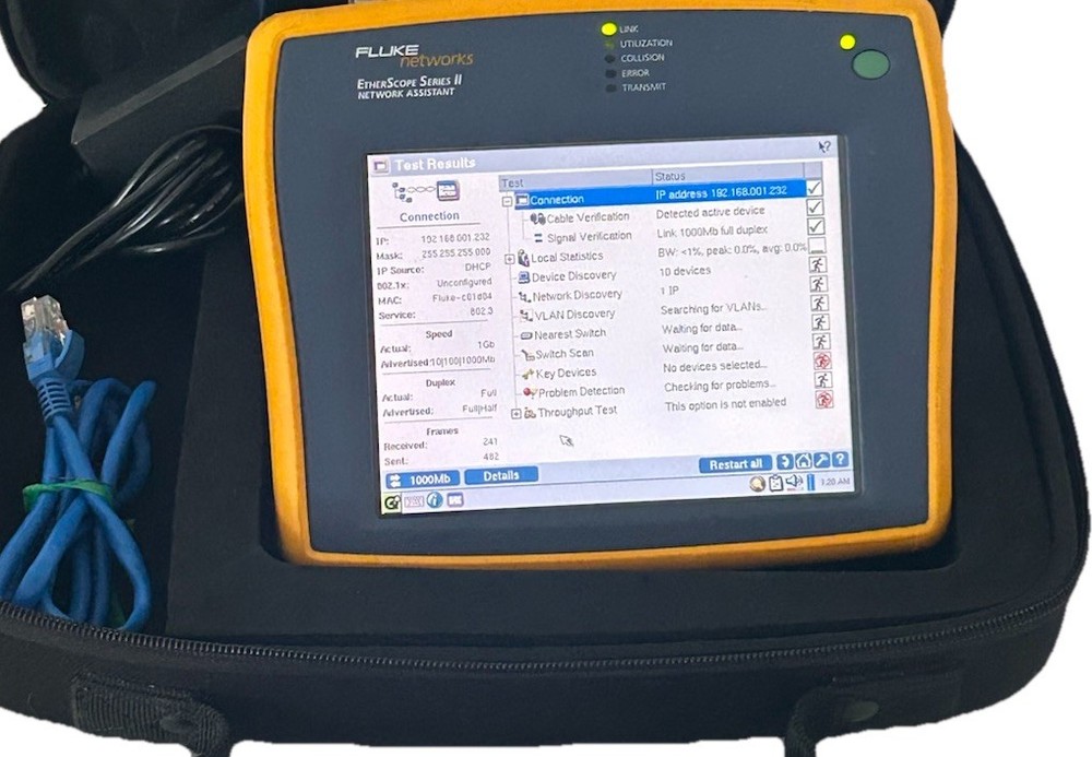 Fluke Networks EtherScope Series II Network Assistant-Case,Battery & Accessories