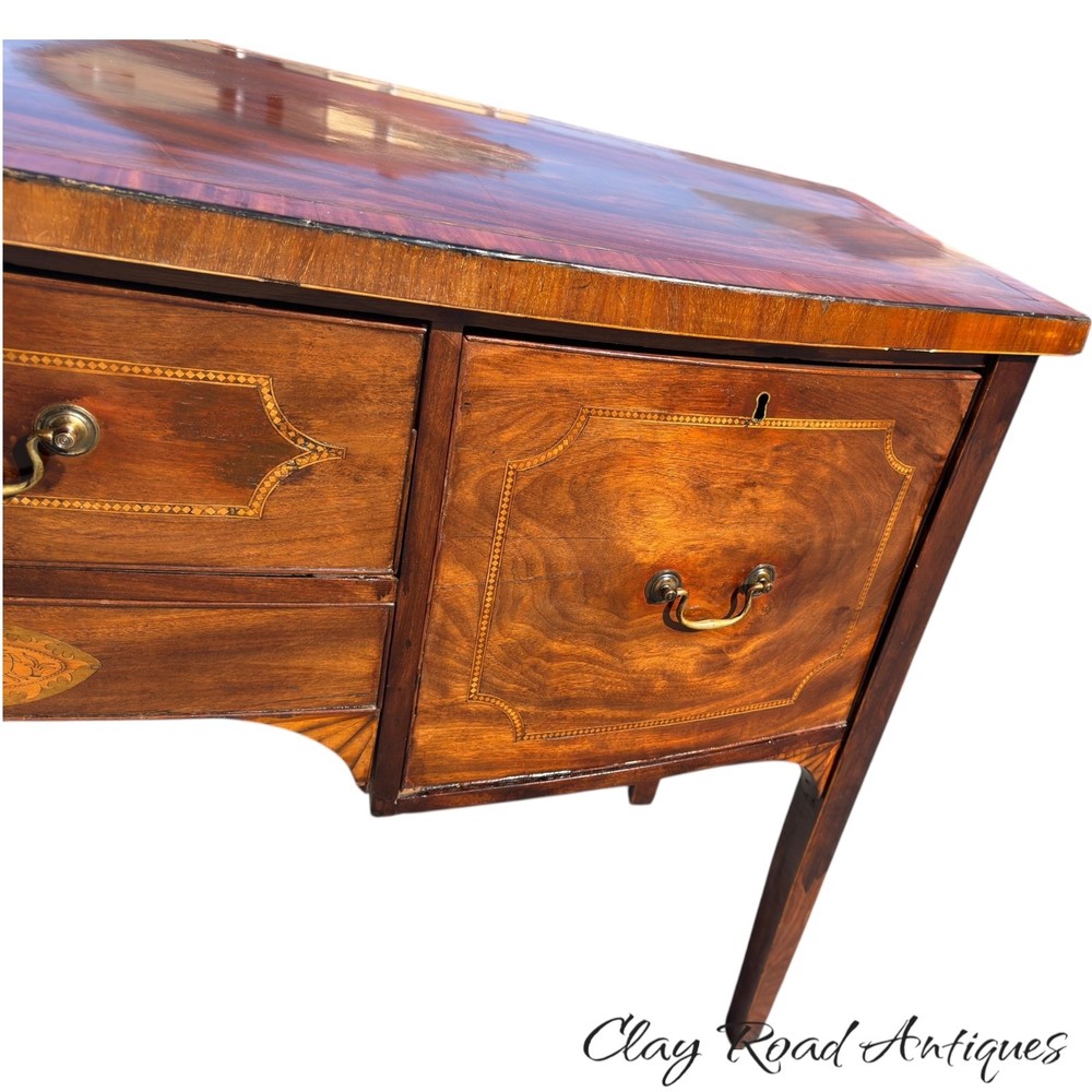 Antique Brandy board server mahogany inlaid Hepplewhite sideboard