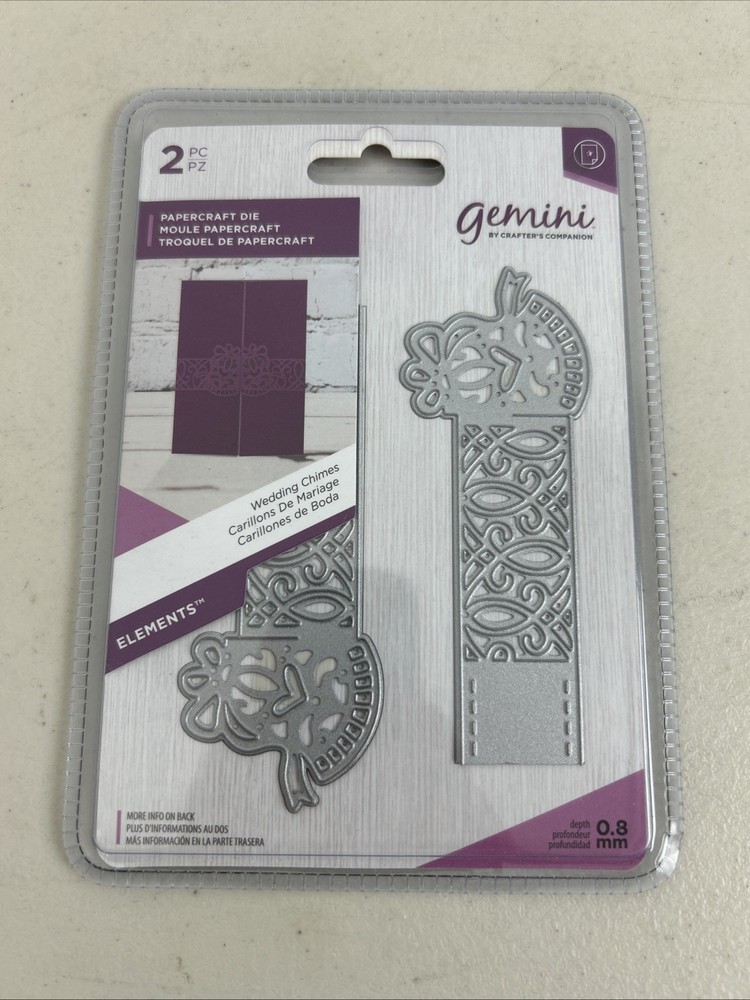 Gemini Elements Wedding Chimes Wrap Around Dies Gate Card A2 Belly Band Design
